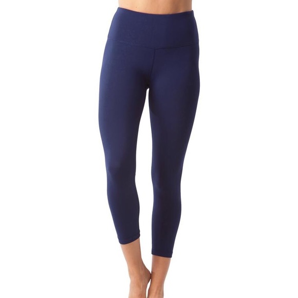 90 Degree By Reflex Pants - 90 Degree by Reflex navy blue cropped leggings XS